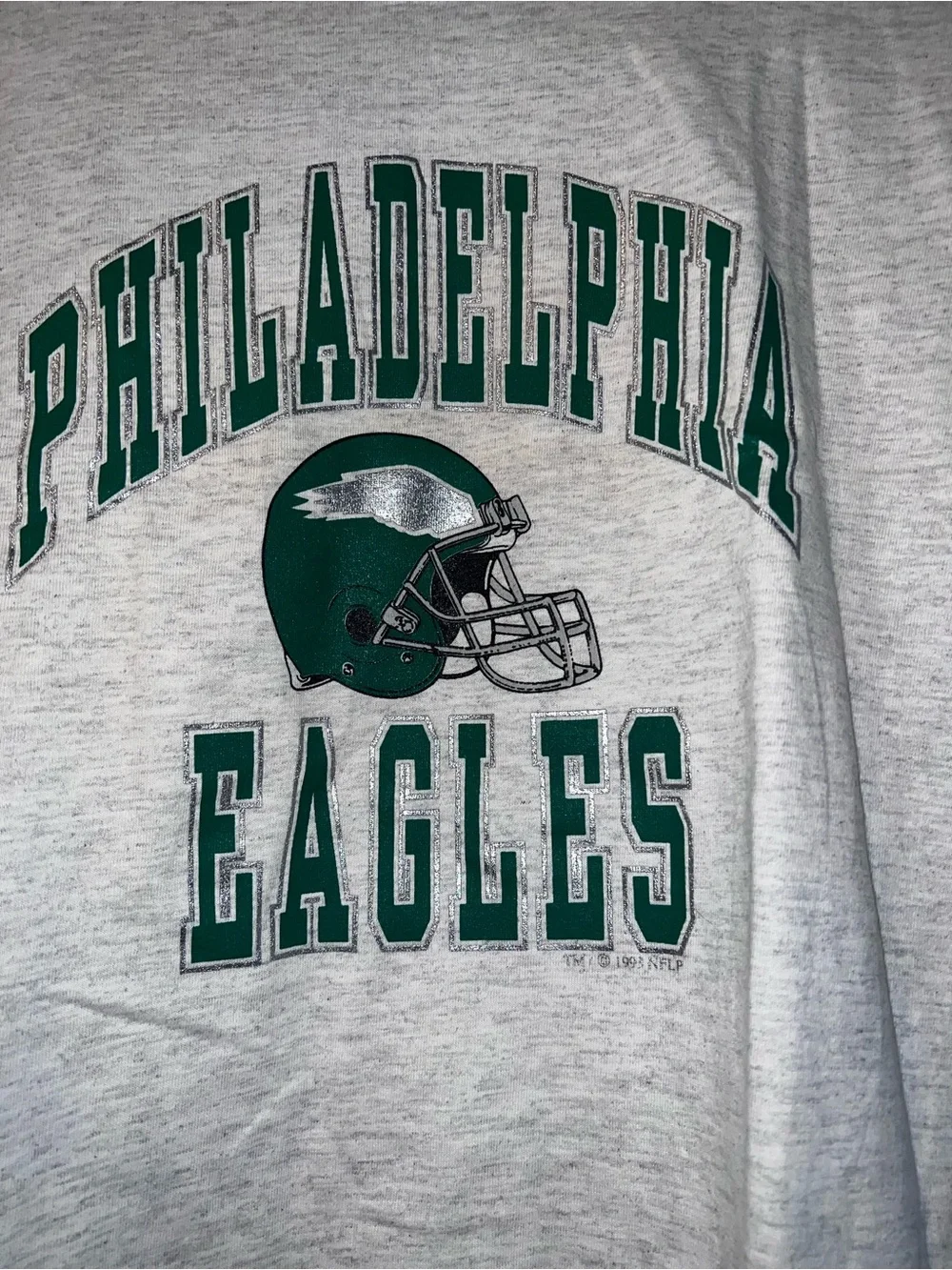 Vintage Philadelphia Eagles Gray TShirt Russell Athletic Youth XL New With Tags